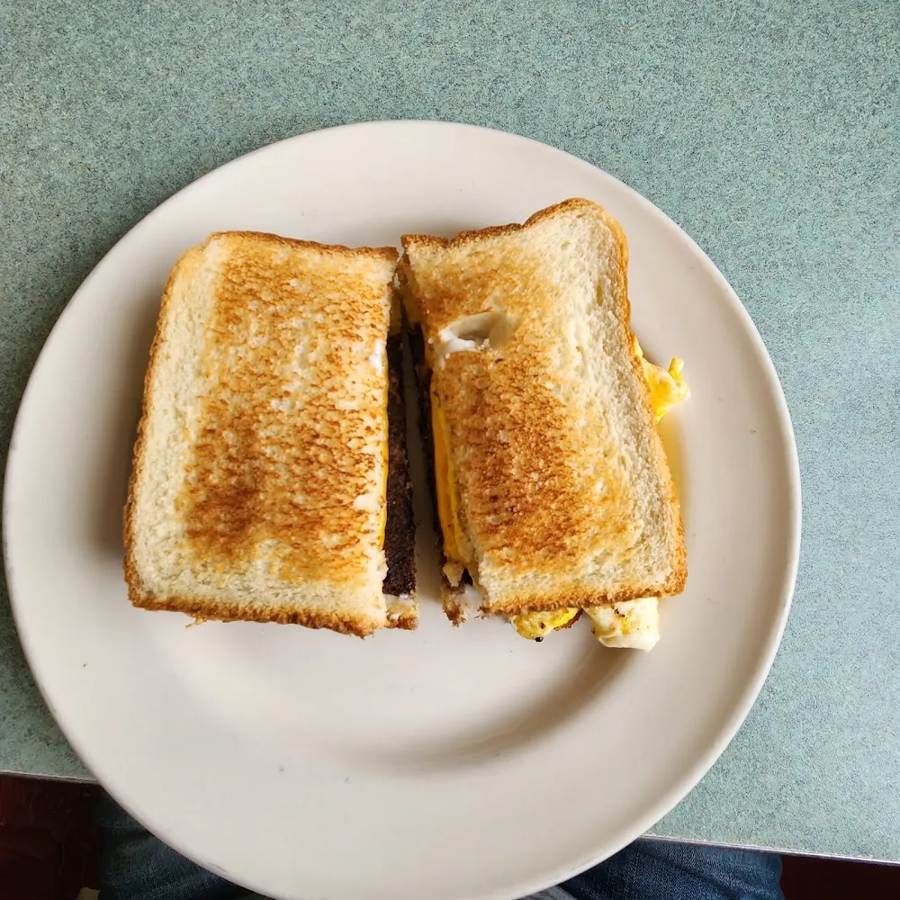 Livermush Egg and Cheese Sandwich